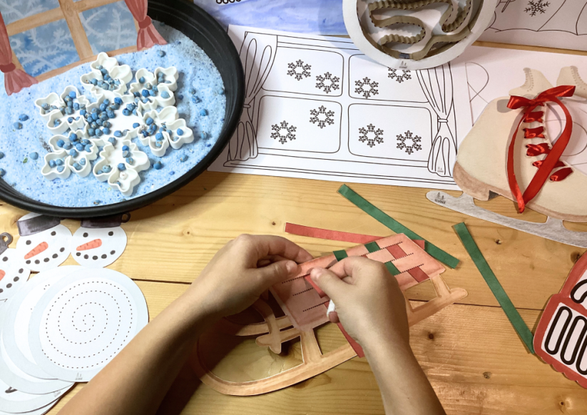 ZIMA ČARUJE - senzorické hraní - PDF: POLOTOVAR 