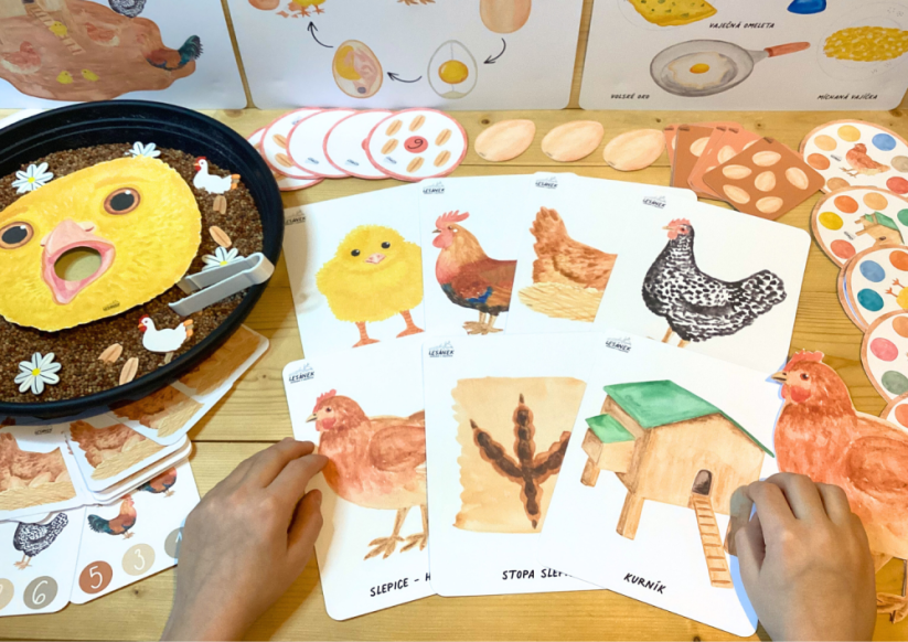 V KURNÍKU - senzorické hraní - PDF: POLOTOVAR 