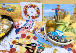 SKLIZEŇ NA POLI, DOŽÍNKY - senzorické hraní