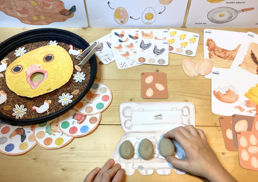 V KURNÍKU - senzorické hraní - PDF: POLOTOVAR 