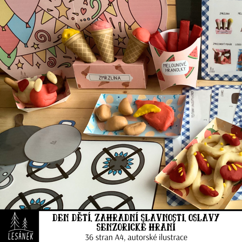 DEN DĚTÍ / ZAHRADNÍ SLAVNOST / OSLAVY - senzorické hraní - PDF: PDF
