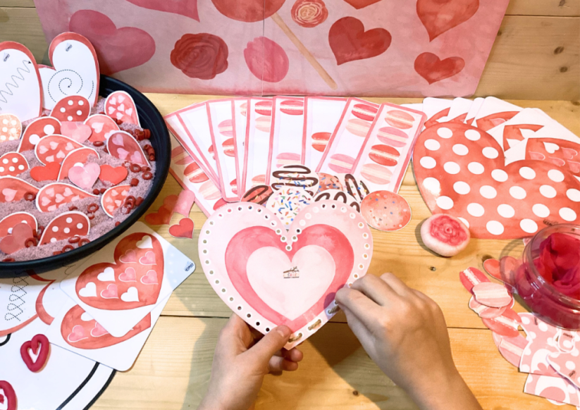 VALENTÝN - senzorické hraní - PDF: POLOTOVAR 