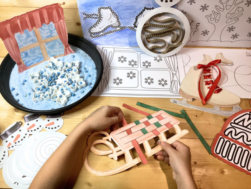 ZIMA ČARUJE - senzorické hraní - PDF: POLOTOVAR 