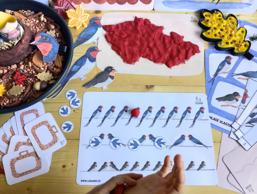 VLAŠTOVKY SE CHYSTAJÍ NA CESTU - senzorické hraní