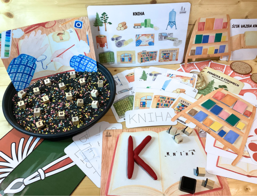 JAK VZNIKÁ KNIHA - senzorické hraní - PDF: POLOTOVAR 