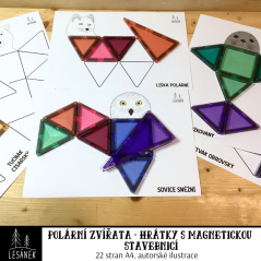 POLÁRNÍ ZVÍŘATA ŠABLONY - HRÁTKY S MAGNETICKOU STAVEBNICÍ