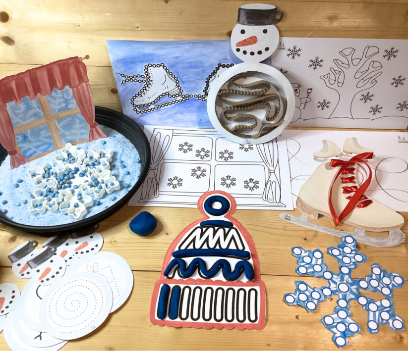 ZIMA ČARUJE - senzorické hraní - PDF: POLOTOVAR 