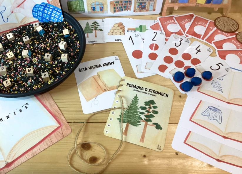 JAK VZNIKÁ KNIHA - senzorické hraní - PDF: POLOTOVAR 