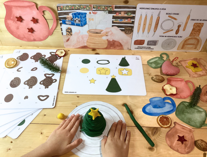 VÁNOCE U HRNČÍŘE - senzorické hraní - PDF: PDF