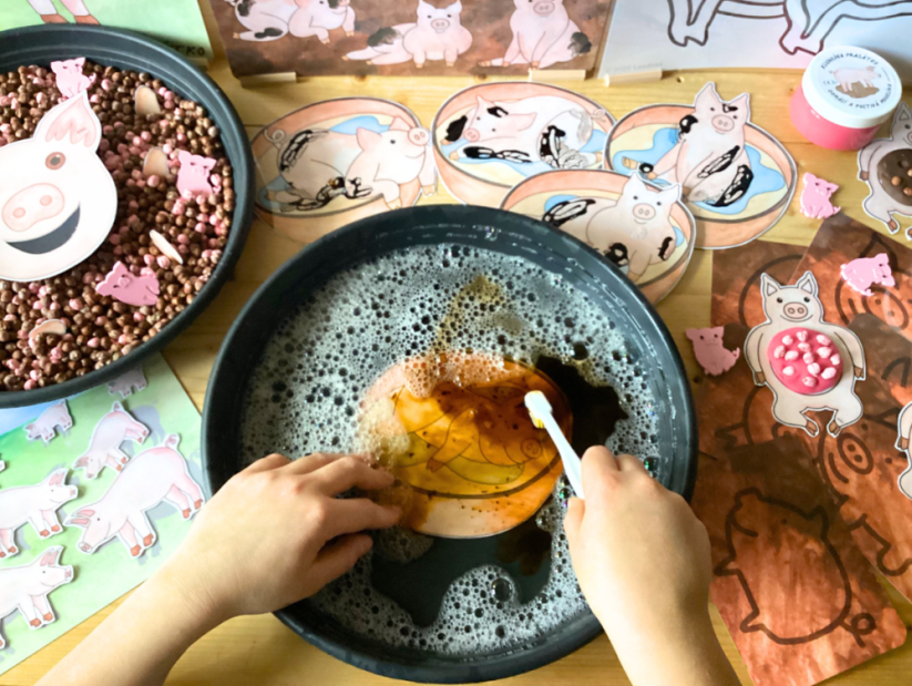 PRASÁTKA - senzorické hraní - PDF: POLOTOVAR 