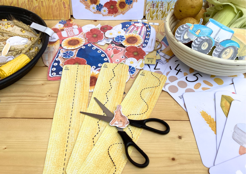 SKLIZEŇ NA POLI, DOŽÍNKY - senzorické hraní