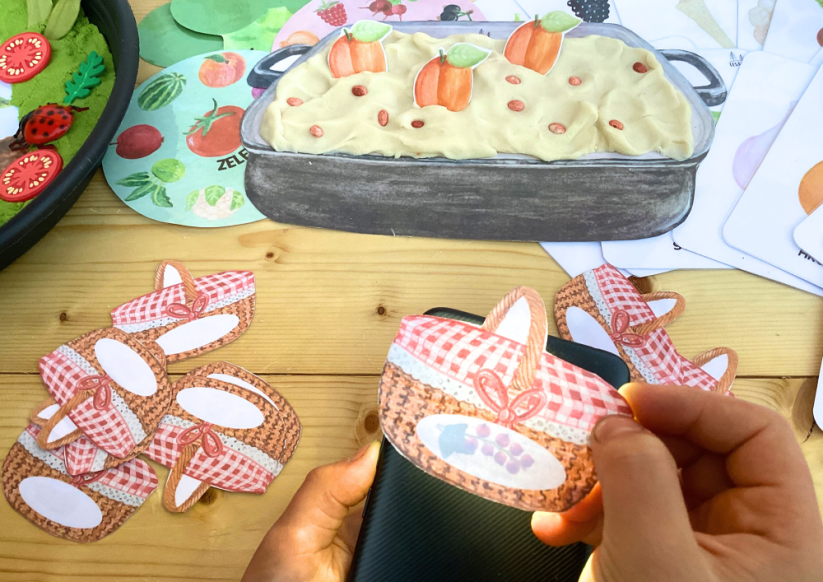 OVOCE A ZELENINA NA ZAHRÁDCE - senzorické hraní