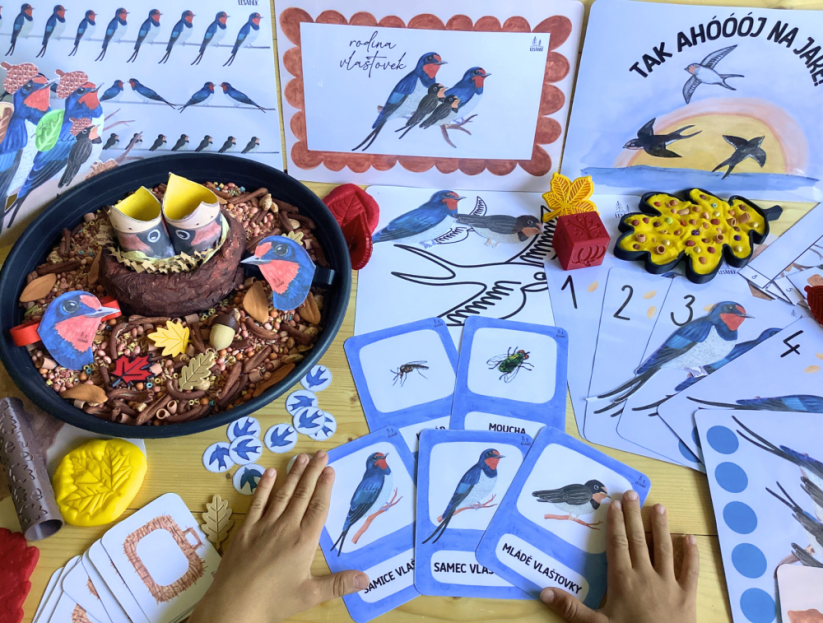 VLAŠTOVKY SE CHYSTAJÍ NA CESTU - senzorické hraní