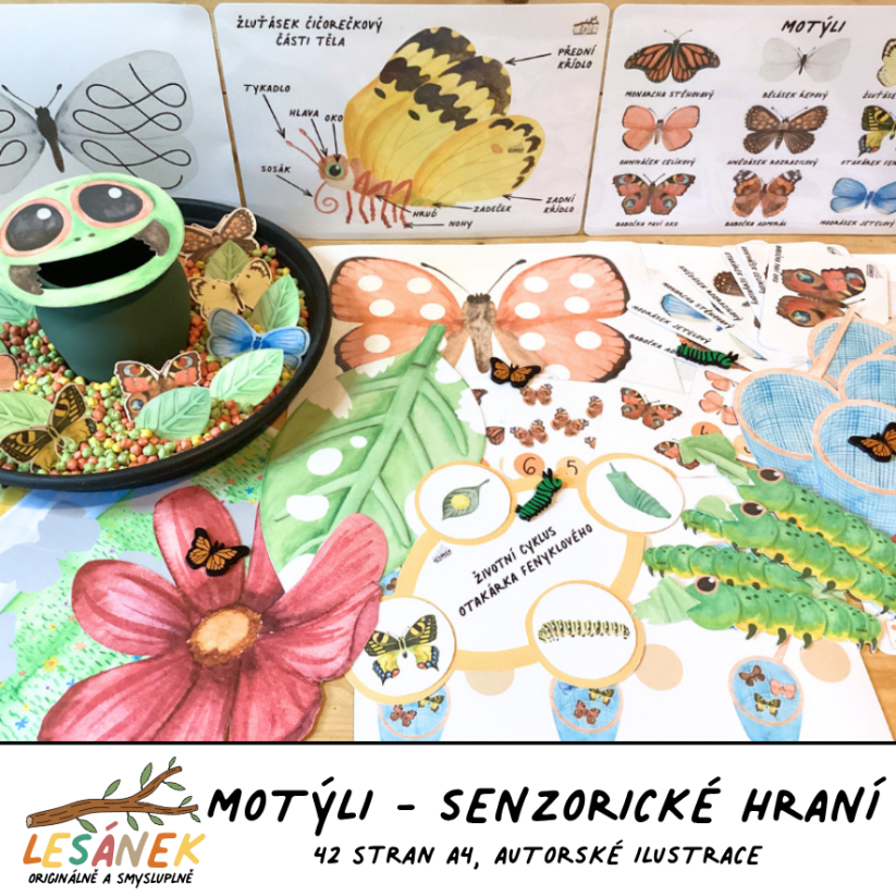 MOTÝLI - senzorické hraní - PDF: PDF