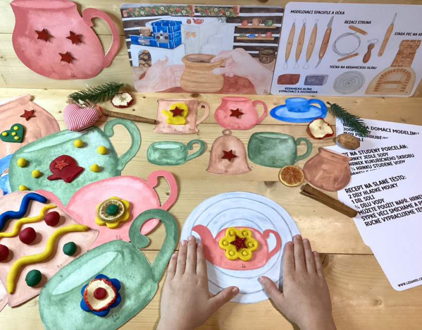 VÁNOCE U HRNČÍŘE - senzorické hraní - PDF: PDF