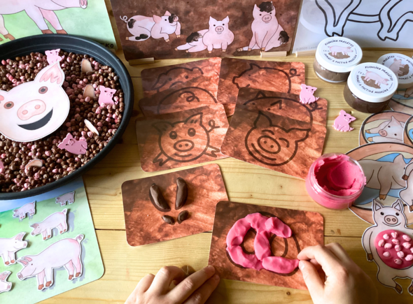 PRASÁTKA - senzorické hraní - PDF: POLOTOVAR 