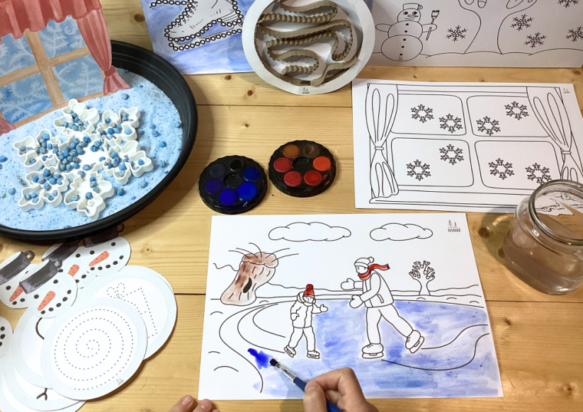 ZIMA ČARUJE - senzorické hraní - PDF: POLOTOVAR 