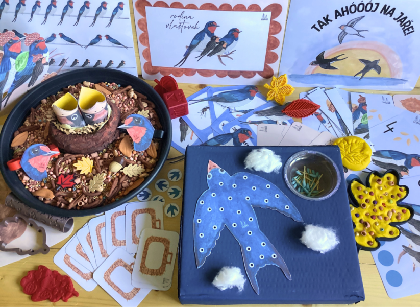 VLAŠTOVKY SE CHYSTAJÍ NA CESTU - senzorické hraní