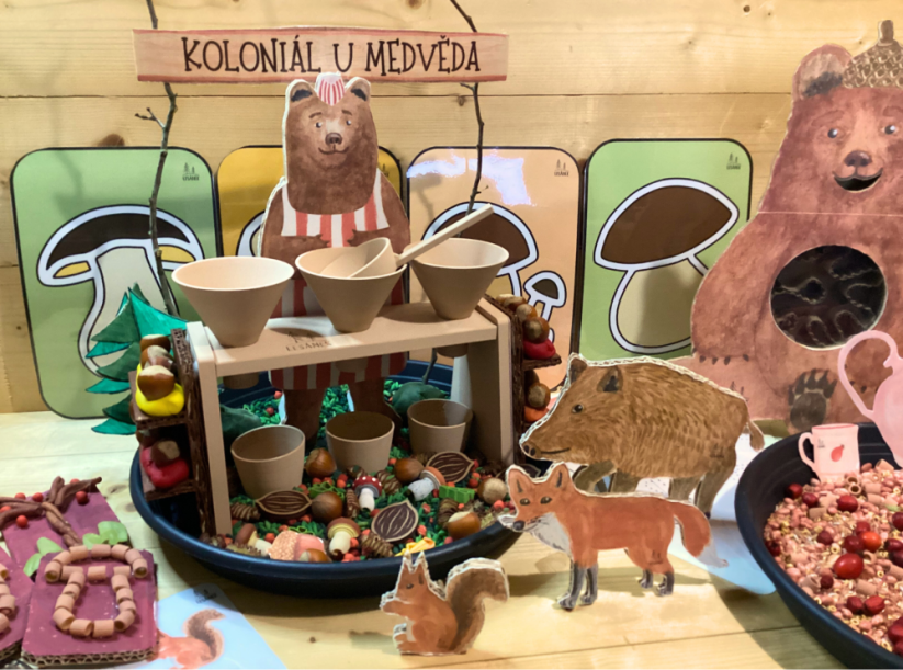 KOLONIÁL U MEDVĚDA - senzorické hraní - PDF: PDF