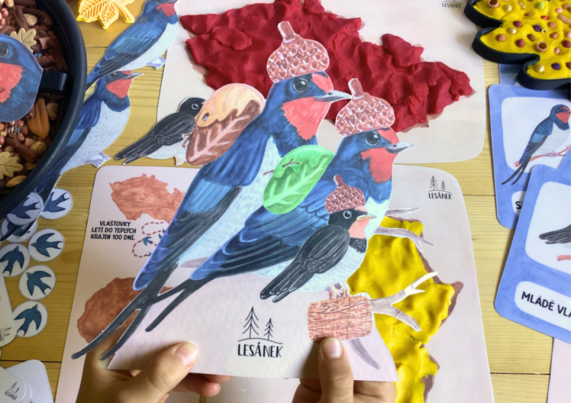 VLAŠTOVKY SE CHYSTAJÍ NA CESTU - senzorické hraní