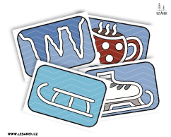 ZIMA - PODLOŽKY NA MODELÍNU