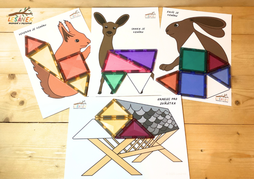 ZIMA V LESE - HRÁTKY S MAGNETICKOU STAVEBNICÍ - PDF: PDF