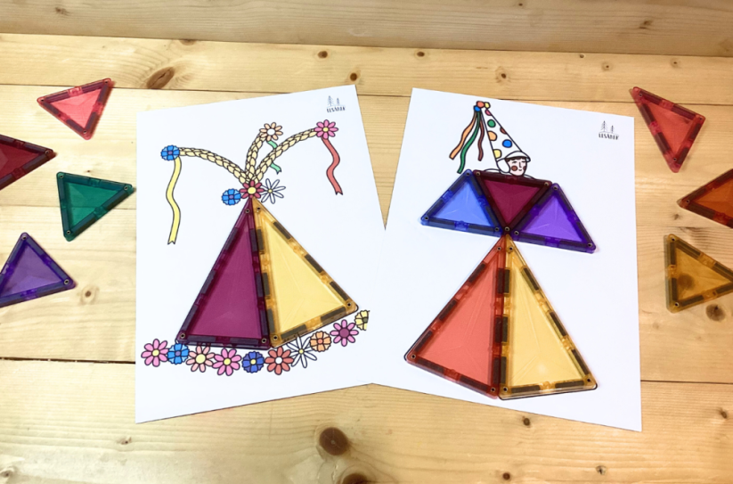 MASOPUSTNÍ ŠABLONY - HRÁTKY S MAGNETICKOU STAVEBNICÍ