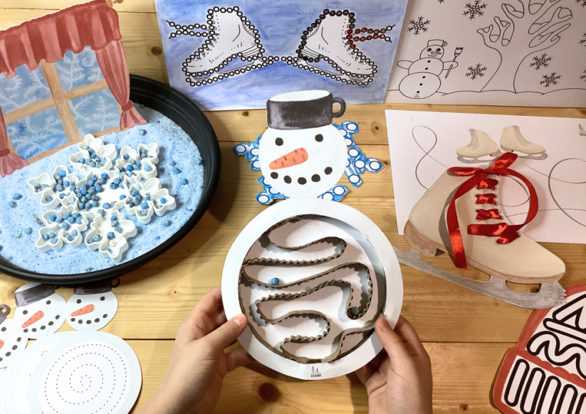 ZIMA ČARUJE - senzorické hraní - PDF: POLOTOVAR 