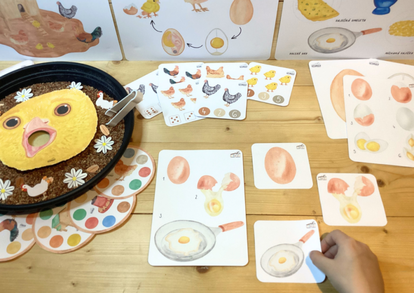 V KURNÍKU - senzorické hraní - PDF: POLOTOVAR 