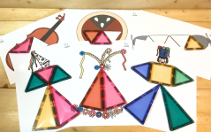 MASOPUSTNÍ ŠABLONY - HRÁTKY S MAGNETICKOU STAVEBNICÍ