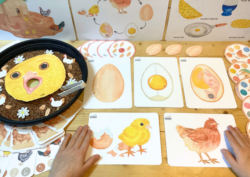 V KURNÍKU - senzorické hraní - PDF: POLOTOVAR 