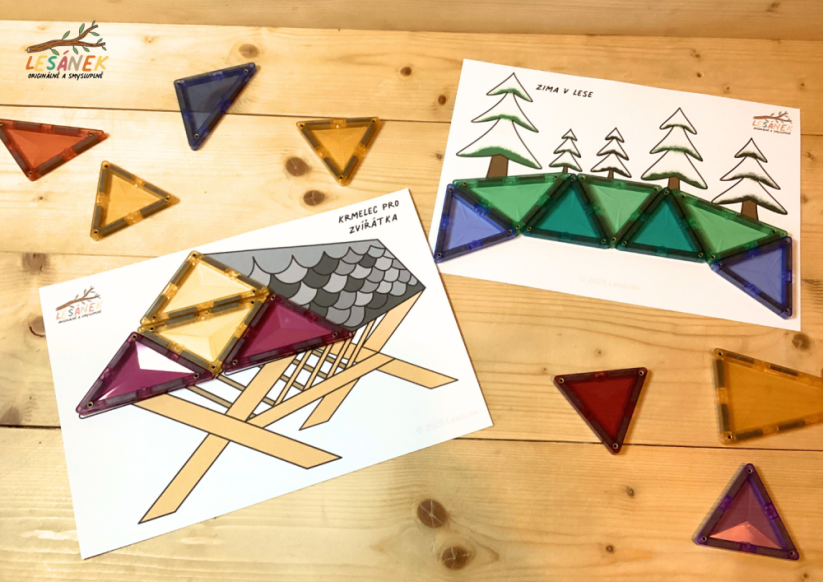 ZIMA V LESE - HRÁTKY S MAGNETICKOU STAVEBNICÍ - PDF: PDF