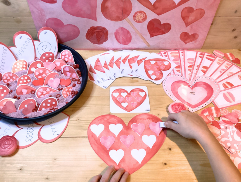 VALENTÝN - senzorické hraní - PDF: POLOTOVAR 