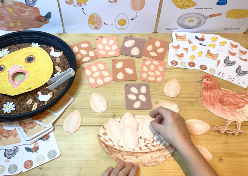 V KURNÍKU - senzorické hraní - PDF: POLOTOVAR 