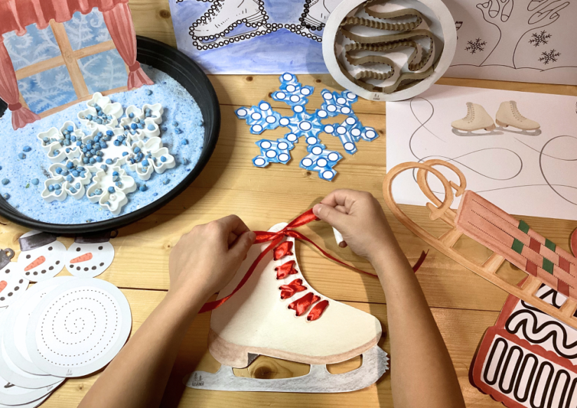 ZIMA ČARUJE - senzorické hraní - PDF: POLOTOVAR 