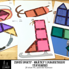 ZIMNÍ SPORTY - ŠABLONY PRO HRÁTKY S MAGNETICKOU STAVEBNICÍ