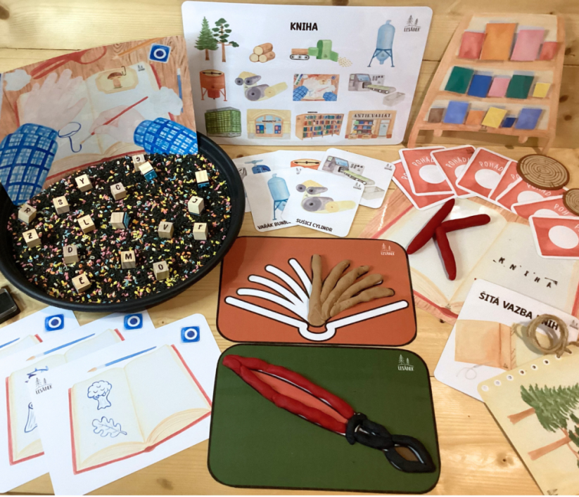 JAK VZNIKÁ KNIHA - senzorické hraní - PDF: POLOTOVAR 