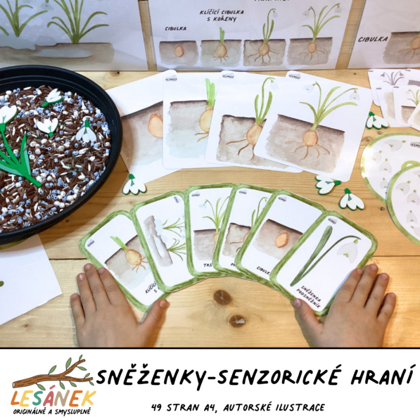 SNĚŽENKY - senzorické hraní - PDF: PDF