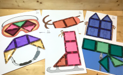 ZIMNÍ SPORTY - ŠABLONY PRO HRÁTKY S MAGNETICKOU STAVEBNICÍ