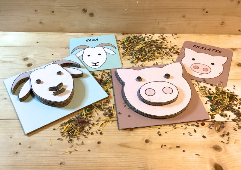 DOMÁCÍ ZVÍŘATA - HMATOVÉ HRY - PDF: POLOTOVAR 