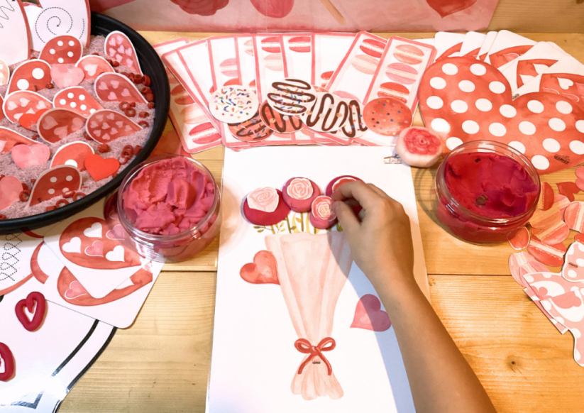 VALENTÝN - senzorické hraní - PDF: POLOTOVAR 