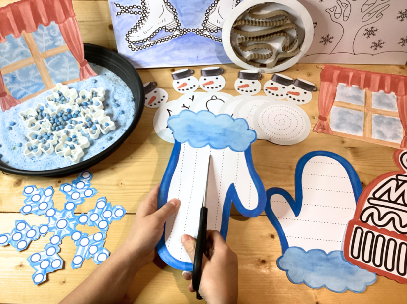 ZIMA ČARUJE - senzorické hraní - PDF: POLOTOVAR 