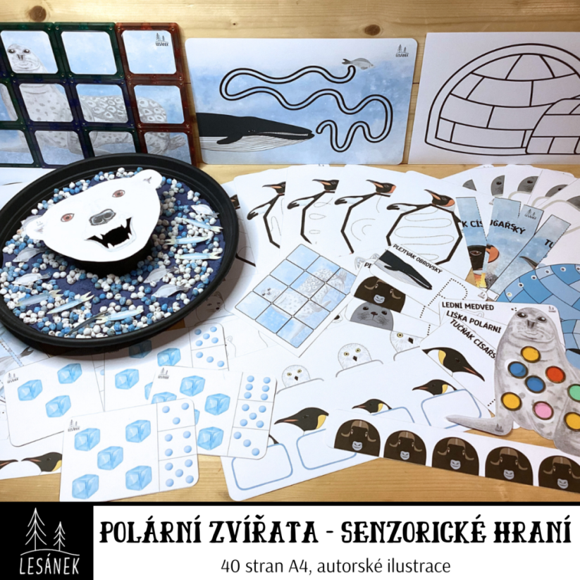POLÁRNÍ ZVÍŘATA - senzorické hraní - PDF: PDF
