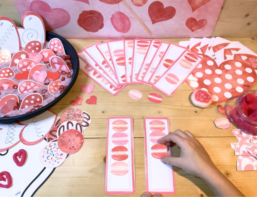 VALENTÝN - senzorické hraní - PDF: POLOTOVAR 