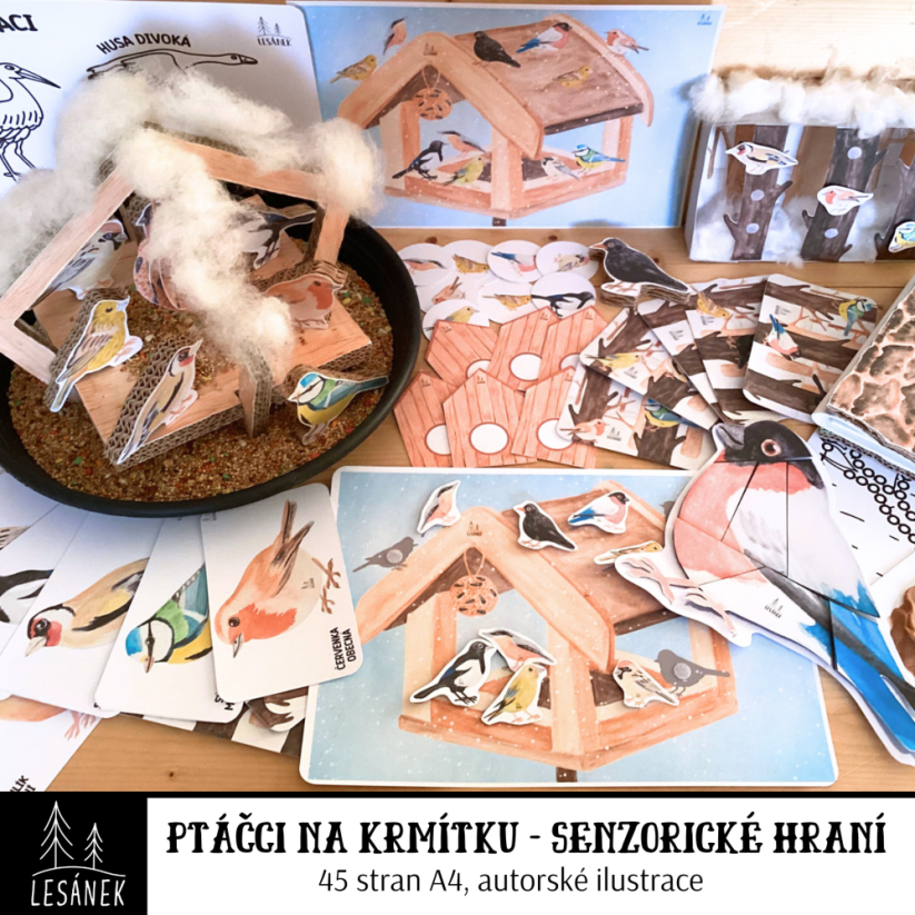 PTÁČCI NA KRMÍTKU - senzorické hraní - PDF: PDF