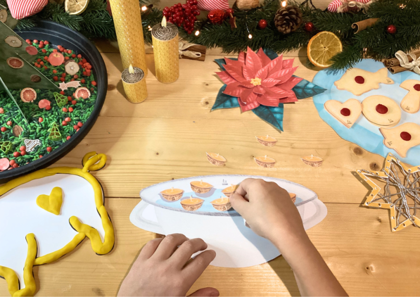 VÁNOČNÍ ZVYKY A TRADICE - SENZORICKÉ HRANÍ - PDF: PDF