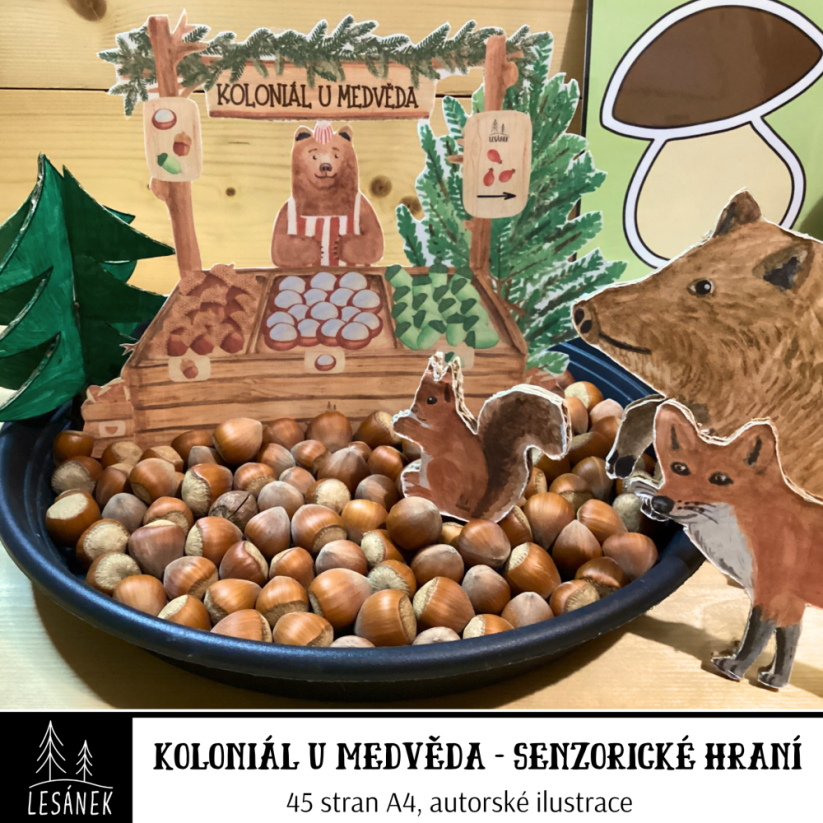 KOLONIÁL U MEDVĚDA - senzorické hraní - PDF: PDF