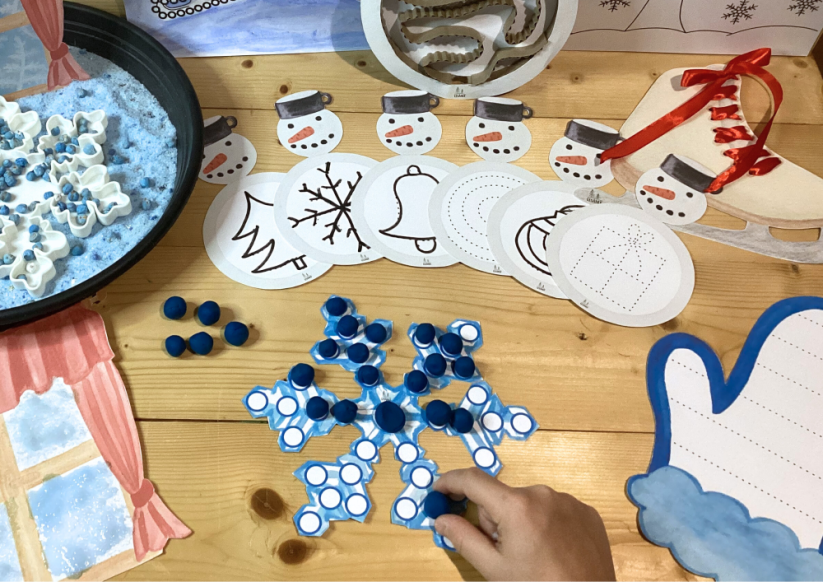 ZIMA ČARUJE - senzorické hraní - PDF: POLOTOVAR 