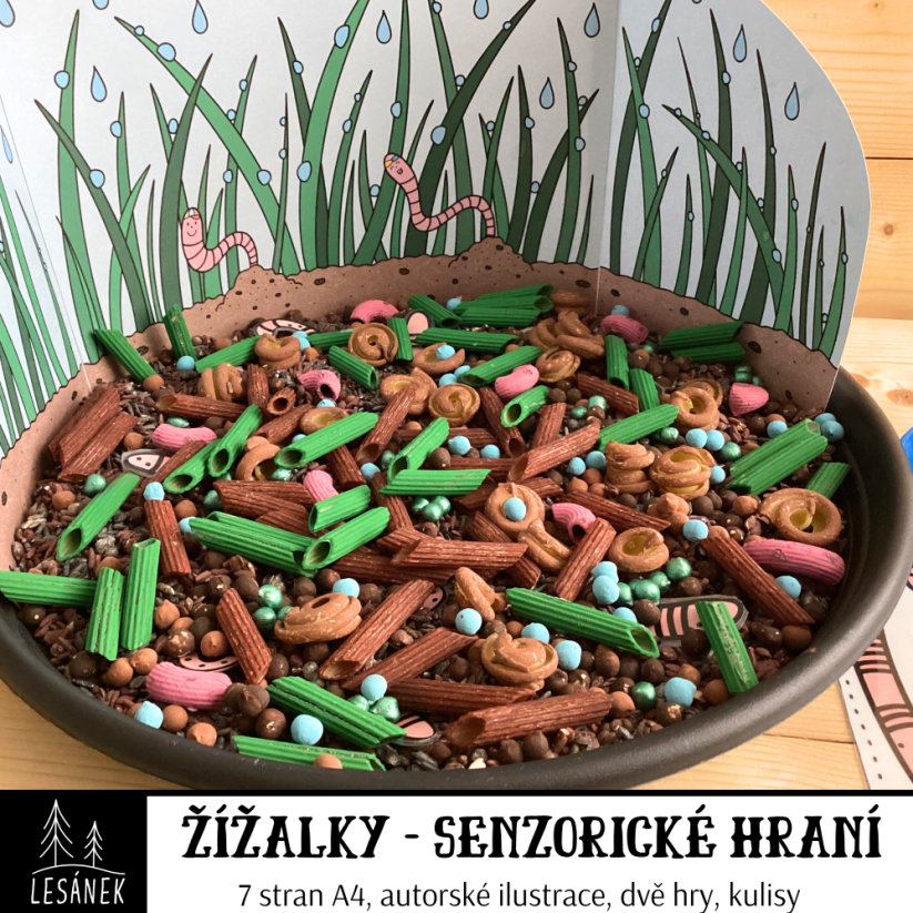 Žížalky -senzorické hraní