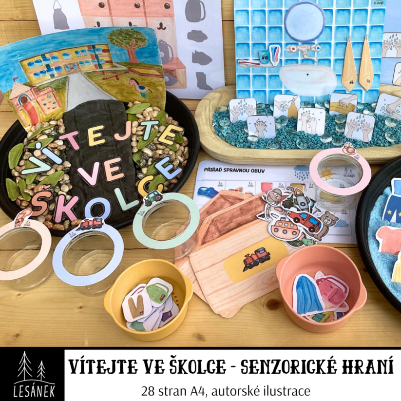 VÍTEJTE VE ŠKOLCE - senzorické hraní - PDF: PDF